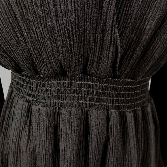 Altar'd State Black Tiered Mini Dress, "Lexley" Size Medium, Whimsey Goth, Party - Picture 5 of 16